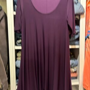 Bluheaven Plum Scoop Neck Dress